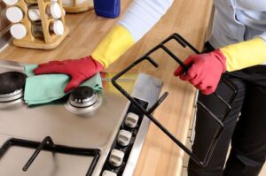 cleaning a commercial gas burner