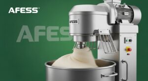 An industrial mixer, a key 2025 kitchen trend for scaling food production and ensuring consistency.